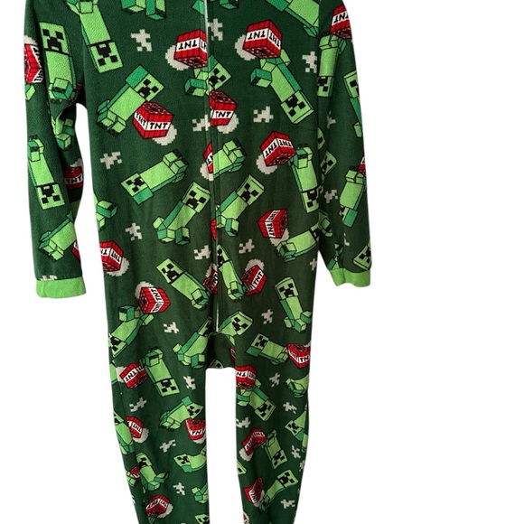 Pyjama Combinaison Minecraft Creeper - Onesie Chaud Et Confortable Pour Enfants Garçons Et Filles - Cadeau Gamer Idéal